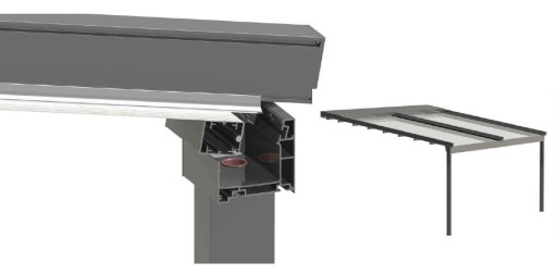 Pergola tarasowa ogrodowa przyścienna 400x250