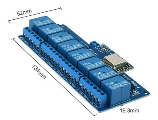 Модуль из 8 реле с WiFi ESP8266 5В