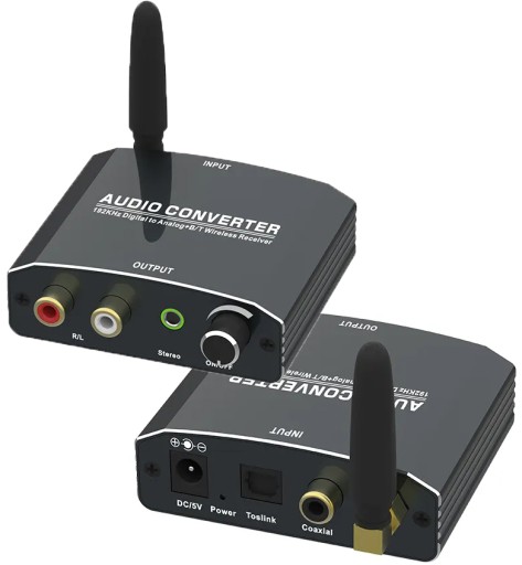Коаксиальный Bluetooth-цифро-аналоговый аудиоконвертер Toslink 192 кГц