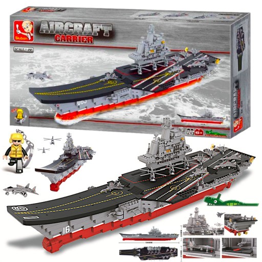 Кирпичи USS ENTERPRISE Авианосец MEGA BIG Ship Military 1058 шт. + LEGO ОРУЖИЕ