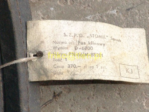 Pas, pasek klinowy D - 6700 32 x 6700 Stomil Sanok