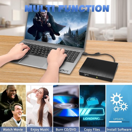 Zewnętrzny napęd DVD USB 3.0 TYPE C Napęd CD/DVD +/-RW Zewnętrzny napęd CD