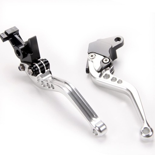 KLAMKI KRÓTKIE SPORTOWE YAMAHA YZF R125 2008-13 NIEBIESKIE