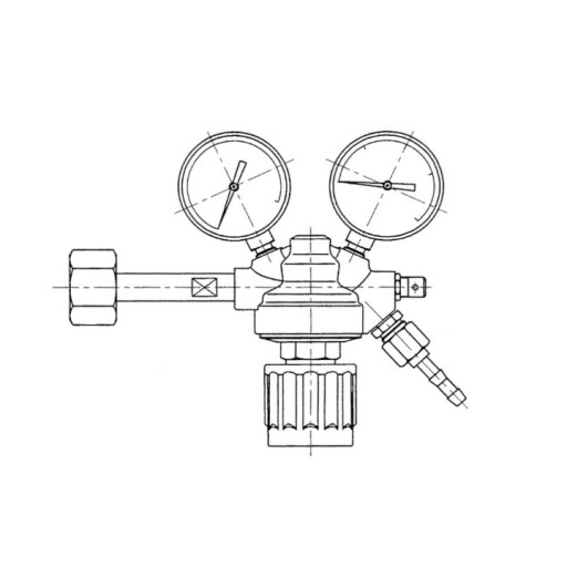 АРГОН СО2 Редуктор баллонный PERUN RBArg/KW-0.25WM