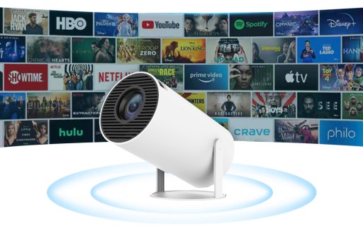 Мини-портативный 4K-проектор ANDROID 11 WIFI Белый