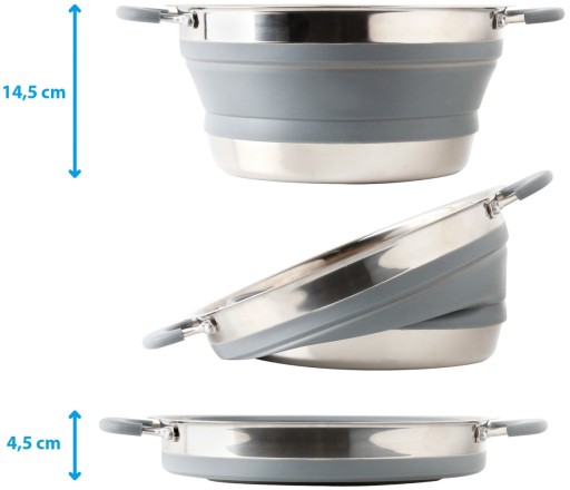 GARNKI TURYSTYCZNE SKŁADANE SILIKON BRUNNER VOLCANO PASTA AL VOLO 24 cm