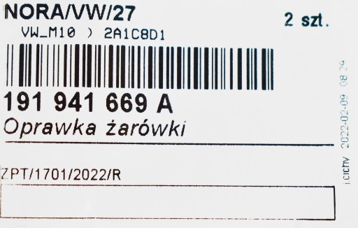 GNIAZDO OPRAWKA ŻARÓWKI POSTOJOWEJ VW T4 ORYGINAŁ