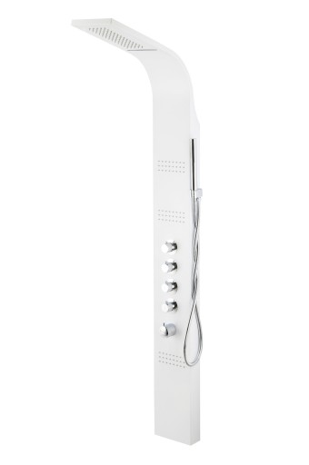 ДУШЕВАЯ ПАНЕЛЬ CORSAN LED CASCADE, БЕЛЫЙ СМЕСИТЕЛЬ