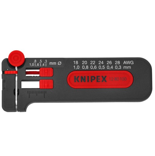 Инструмент для снятия изоляции с тонких проводов 0,3–1,0 мм Mini KNIPEX 128 01 00 SB