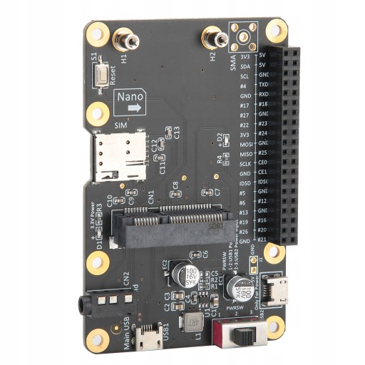 БАЗОВАЯ НАКЛАДКА 3G/4G LTE ДЛЯ RASPBERRY PI 4/3/2/B+