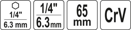 ПЕРЕХОДНИК ДЛЯ РОЗЕТОК 1/4 65ММ