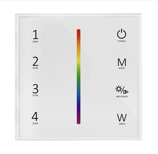 T24(W) Panel RF LED RGB/RGBW Dotykowy 4-Strefowy Bat