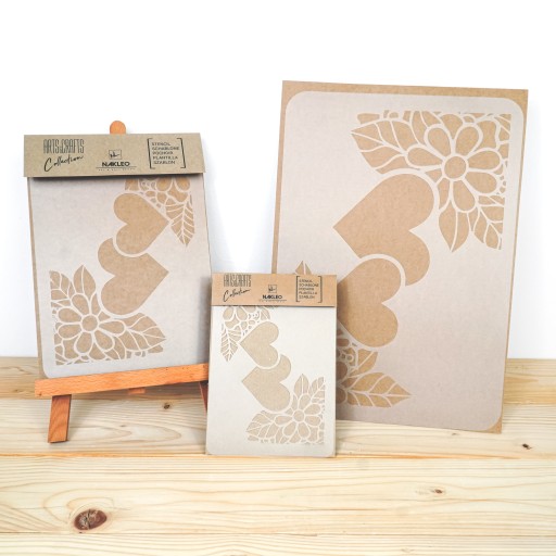 Szablon DIY SCRAPBOOKING DECOUPAGE Wielorazowy 15x21cm A5 Miłość SERCA Love