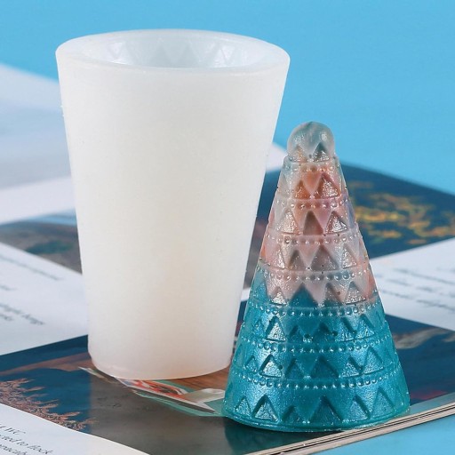 Новогодняя силиконовая форма для свечей - смола для 3D елочных свечей,