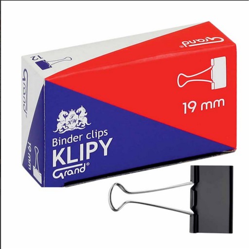KLIPSY KLIP BIUROWE GRAND 19 MM x 12 SZTUK x3 opak