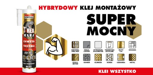 SOUDAL T-REX GOLD СИЛЬНЫЙ МОНТАЖНЫЙ КЛЕЙ 290мл
