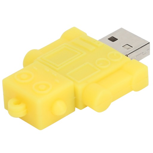 Портативный USB-накопитель, желтый мультяшный робот, большой палец для хранения информации