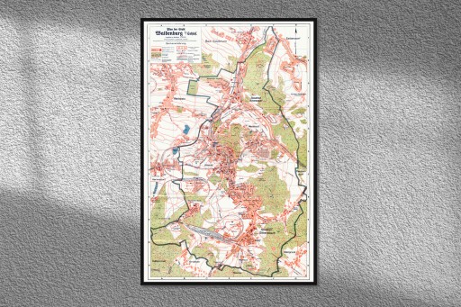 ВАЛБЖИЧ и окрестности старая немецкая карта Вальденбург 1900 г. 60x60