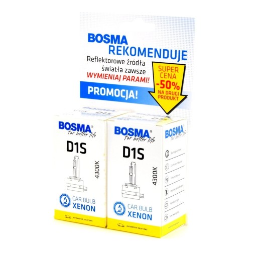 2x ŻARNIK D1S - 4300K 85V 35W PK32d-2 - BOSMA XENON KSENON żarówka