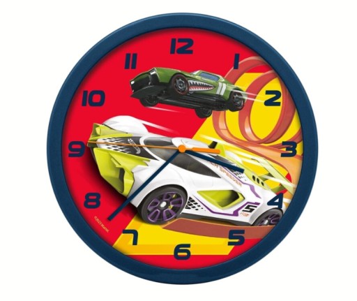 Диаметр настенных часов HOT WHEELS 24см для детей