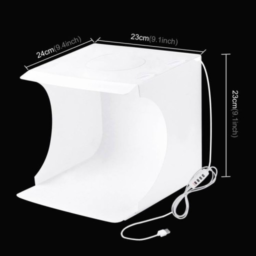 PULUZ PU5023 БЕСТЕНЕВАЯ ТЕНТА 23 СМ ДЛЯ ФОТОГРАФИИ 3200-6500K LED + 6X ФОНОВ