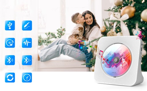 PRZENOŚNY ODTWARZACZ CD DISCMAN MINI FM RADIO BT