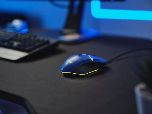 ПРОВОДНАЯ ИГРОВАЯ USB-МЫШЬ, ПРОГРАММИРУЕМЫЙ СВЕТОДИОД СИНИЙ