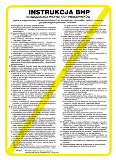 Знак охраны труда и техники безопасности, инструкции для всех сотрудников, ПВХ 250x350