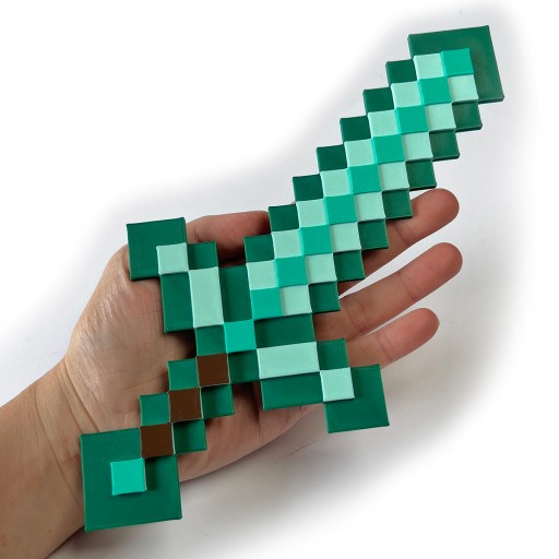 KAJAWIS miecz diamentowy 3D w stylu MINECRAFT ozdoby piksele dzień dziecka