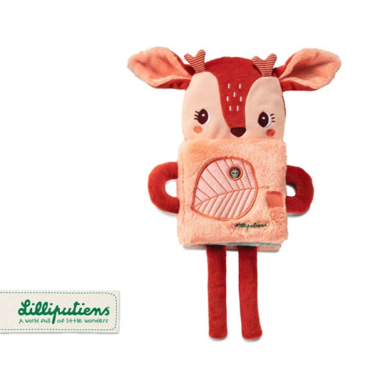 LILLIPUTIENS Сенсорная мягкая игрушка с книжкой Deer Stella 3 м+