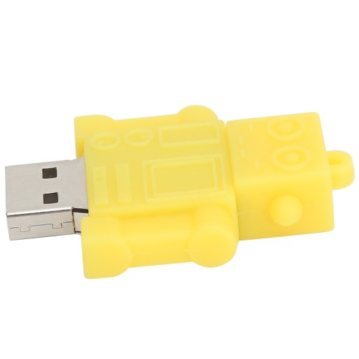 Портативный USB-накопитель, желтый мультяшный робот, большой палец для хранения информации