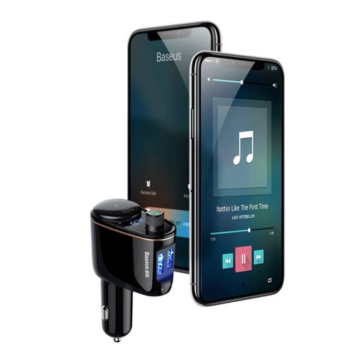 ЗАРЯДНОЕ УСТРОЙСТВО BASEUS АВТОМОБИЛЬНЫЙ ПЕРЕДАТЧИК FM BLUETOOTH 4.2 MP3 2X USB-A LED