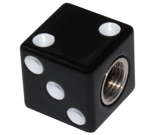 Колпачки клапанов колес Quad ATV Black Dice