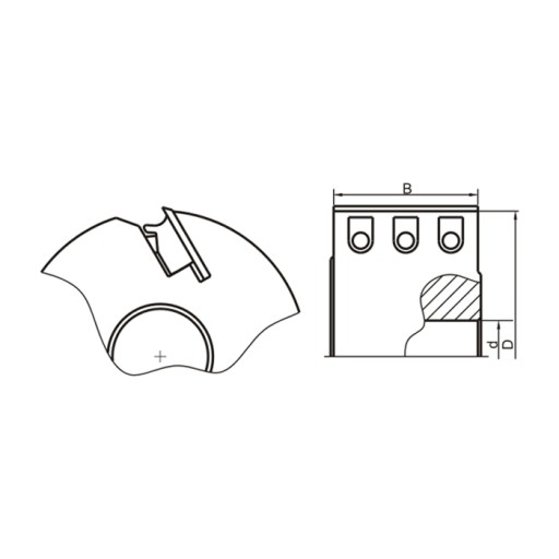 GLOBUS СТРОГАТЕЛЬНАЯ ГОЛОВКА ДЛЯ ДЕРЕВА 125X40X120/4z