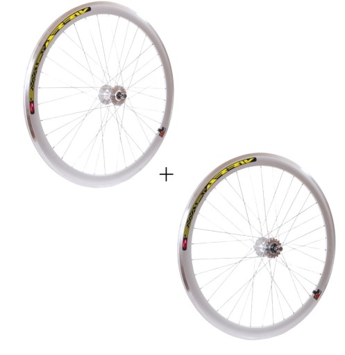 КОМПЛЕКТ КОЛЕС 28 700c FIX BIKE ФИКСИРОВАННОЕ КОЛЕСО АЛЮМИНИЕВЫЙ КОНУС