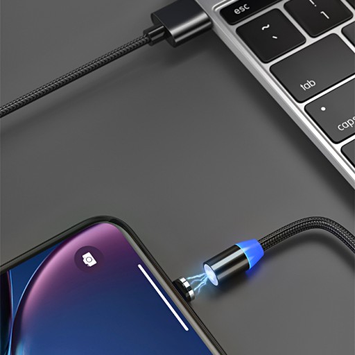 МАГНИТНЫЙ КАБЕЛЬ 3в1 MICRO TYP-C для IPHONE USB-C