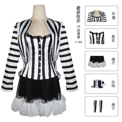 Hermitage Suit Beetle Juice Michael Keaton Czarno-