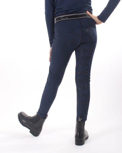 Legginsy młodzieżowe QHP Eden FullGrip granat 152