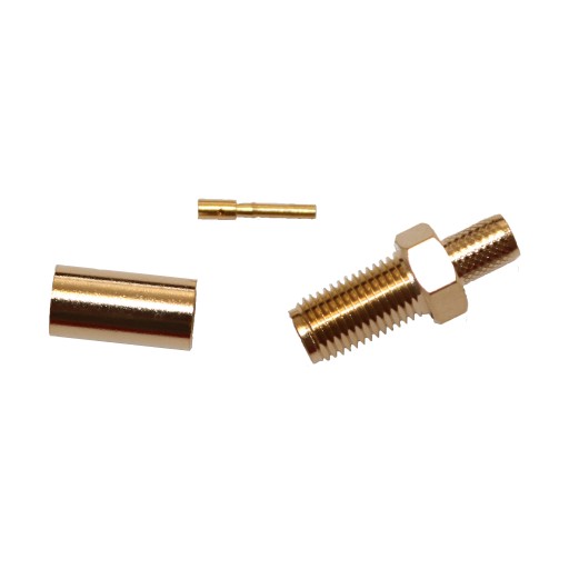 Розетка SMA-F для коаксиального кабеля RG58, обжатая