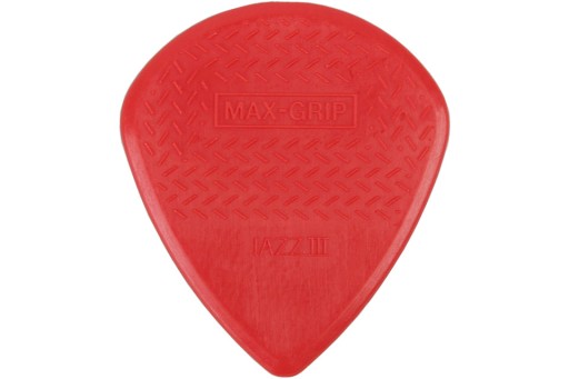 DUNLOP Pick MAX GRIP JAZZ III красный нейлон 1.38