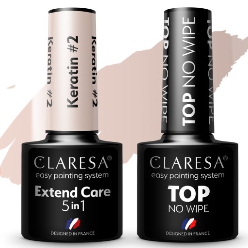 Базовый лак Claresa KERATIN 5в1 #2 TOP NO WIPE