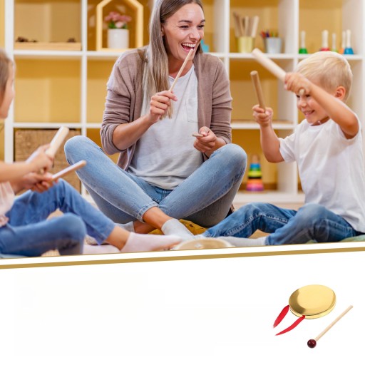INSTRUMENT MUZYCZNY DLA DZIECI GONG PERKUSJA RĘCZNA TYDZIEŃ TALERZ DZIECIĘCY