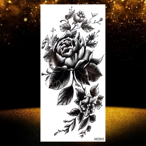 Indian Black Henna Temporary Tattoos For Women Mandala Flower DreamCatcher