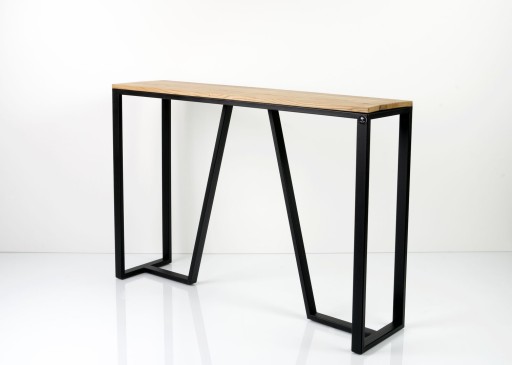 KONSOLA 130 CM RUSTYKALNA DREWNO LITE DĄB SKD-98
