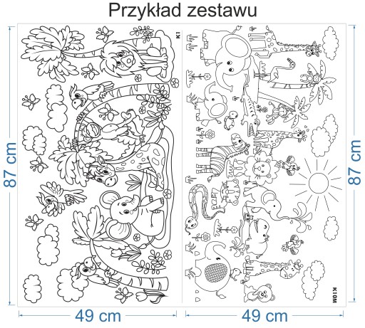 Большая большая раскраска, раскраски для детей, 2 шт.