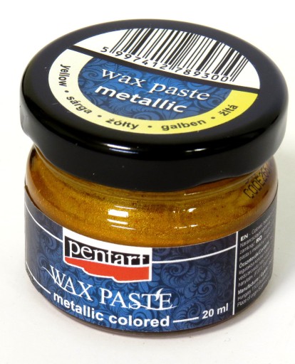 Żółta PASTA Woskowa 20ml Metaliczna DOBRA JAKOŚĆ!!