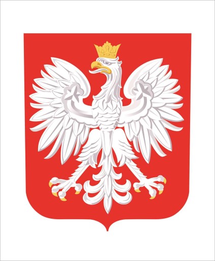 ОФИЦИАЛЬНЫЙ ГЕРБ ПОЛЬШИ, 30x21 см, в деревянной раме ТЁМНОГО ЦВЕТА