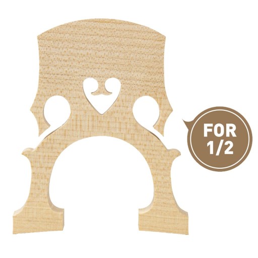 Adjustable Maple Cello Bridge Spare Part for 1/2 Size Cello Instruments 1:2