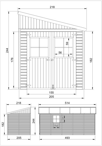 Domek ogrodowy drewniany, Szopa narzędziowa -10m²