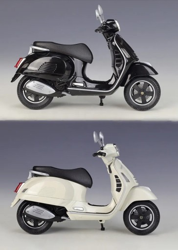 Скутер Vespa GTS Super из сплава в масштабе 1:12 2020 года